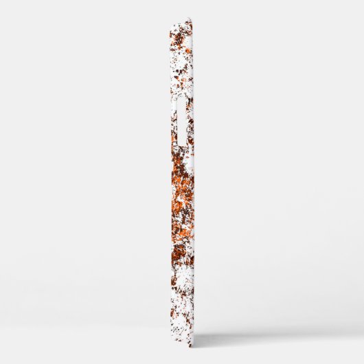 Donkerbruine achtergrond. Zwart wit sinaasappel o Case-Mate iPhone Case (Achterkant / Rechts)