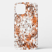 Donkerbruine achtergrond. Zwart wit sinaasappel o Case-Mate iPhone Case (Achterkant)
