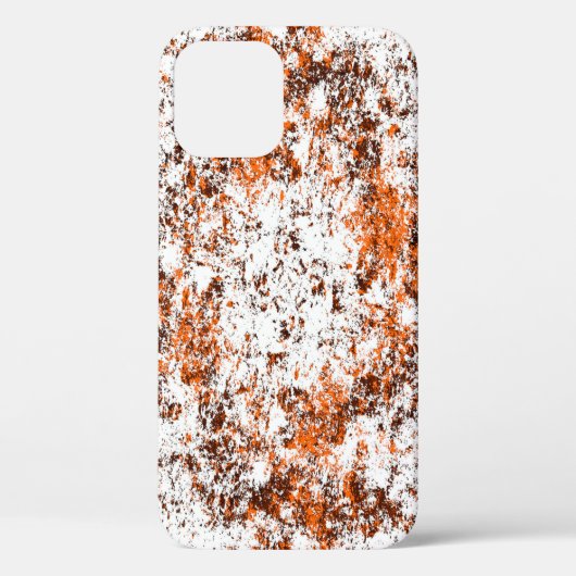 Donkerbruine achtergrond. Zwart wit sinaasappel o Case-Mate iPhone Case (Achterkant)