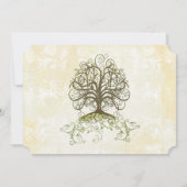 donkerbruine en Moss Green Swirl Kaart (Achterkant)