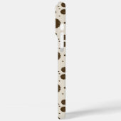 Donkerbruine Micro Bloemige Beige Case-Mate iPhone Case (Achterkant / Links)