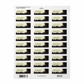 Donkerbruine sierbloem Victoriaans Etiket (Full Sheet)