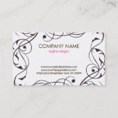 Donkerbruine wervelingen visitekaartje (Achterkant)