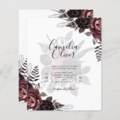 Donkerbruine zwarte Rozen bruiloft Herfst winter (Voorkant / Achterkant)