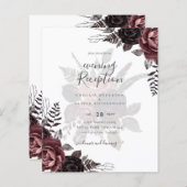 Donkerbruine zwarte Rozen bruiloft Herfst winter (Voorkant / Achterkant)