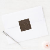 Donkerchocolaatesplein Vierkante Sticker (Envelop)