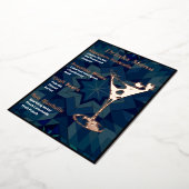 Donkerder Rand Gold-Foiled Beverage Menu (Gedraaid)