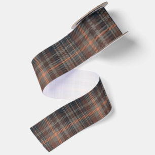 Donkere aarde bosgrond plaid tartan lint