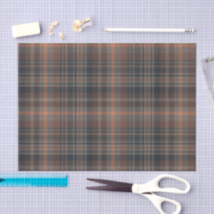 Donkere aarde bosgrond plaid tartan tissuepapier