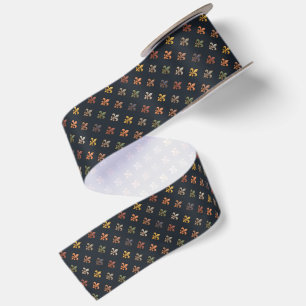 Donkere aarde boslanden Fleur-de-lis ontwerp Lint