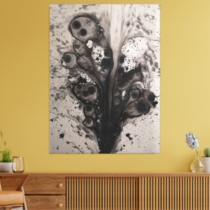 donkere abstracte aquarel kunst canvasprint canvas afdruk
