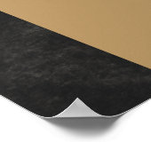 Donkere Abstracte Limoen Gold Accent Poster (Hoek)