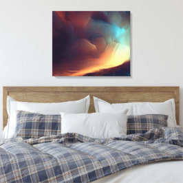 Donkere abstracte olieverfschilderij kunstprint canvas afdruk
