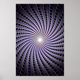 Donkere Abstracte spiraal: Poster