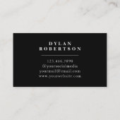 Donkere Abstracte textuur | Modern Visitekaartje (Achterkant)