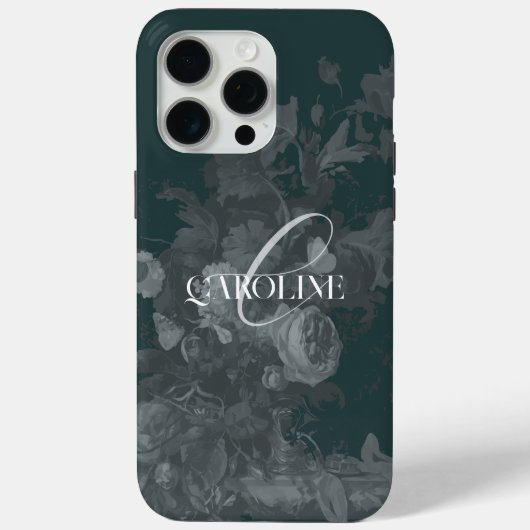 Donkere Academia Bloemen Stilleven Groen Case-Mate iPhone Case (Achterkant)