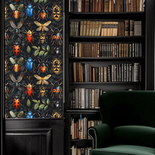 Donkere Academia Kleurrijke Insecten Behang