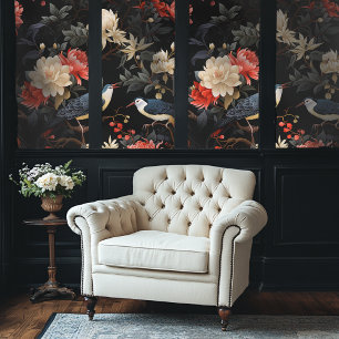 Donkere Academia Roze Chinoiserie stijl behang