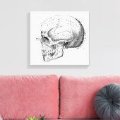 Donkere Academia Skull Canvas Art (Insitu (Woonkamer))