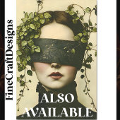 Donkere Academia Vrouw In Blindfold BE8 Decoupage Tissuepapier