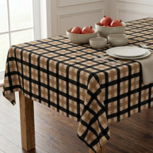 Donkere Academia Zwart en Camel Plaid Tartan