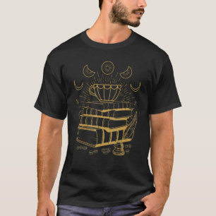 Donkere Academie Aesthetische Moonfasenboek en the T-shirt