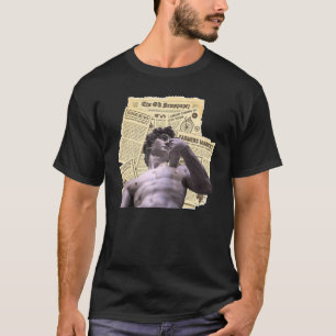 Donkere Academische Esthetiek David Standbeeld Van T-shirt