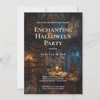Donkere Academische Halloween Esthetische Feest Ui Kaart