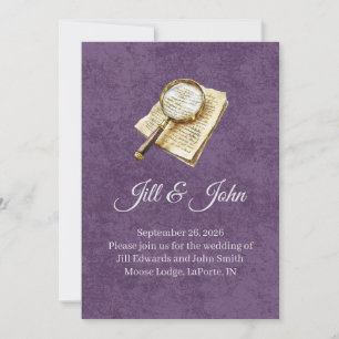 Donkere Academische Huwelijksaankondiging Kaart