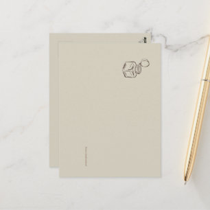 Donkere Academische Inktpot - Minimalistische Vint Briefkaart