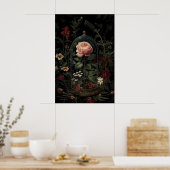 Donkere Academische Kunst Prints, Gotische Kat Vli Poster (Keuken)