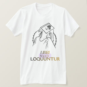 Donkere Academische Latijnse Citaat Lijn Kunst T-shirt