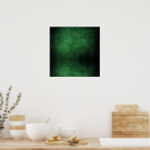 Donkere achtergrond - groen poster (Keuken)