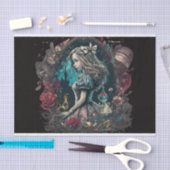 Donkere Alice in wonderland 3 ontkoppeling collage Tissuepapier (Craft)