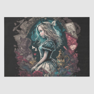 Donkere Alice in wonderland,  ontkoppelingsschool Tissuepapier