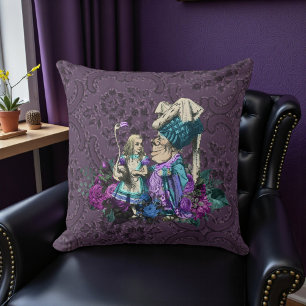 Donkere Alice Rustic Diep Paars Kussen