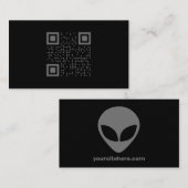 Donkere Alien QR-code Visitekaartje (Voorkant / Achterkant)