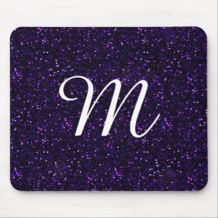 Donkere Amethyst Paarse Glitter Muismat