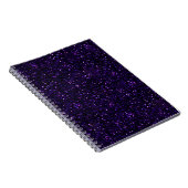 Donkere Amethyst Paarse Glitter Notitieboek (Rechterzijde)