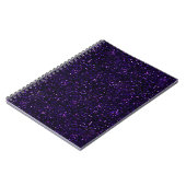 Donkere Amethyst Paarse Glitter Notitieboek (Linkerzijde)