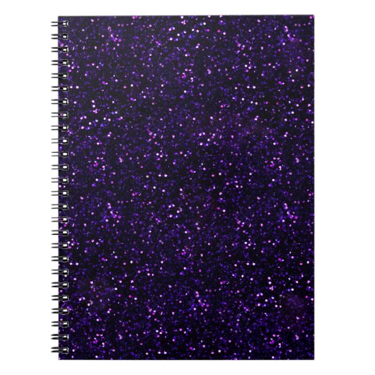Donkere Amethyst Paarse Glitter Notitieboek (Voorkant)