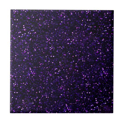 Donkere Amethyst Paarse Glitter Tegeltje (Voorkant)