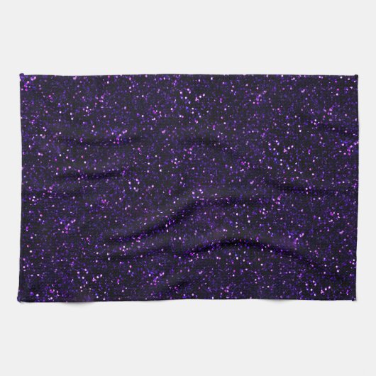 Donkere Amethyst Paarse Glitter Theedoek (Horizontaal)