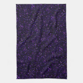 Donkere Amethyst Paarse Glitter Theedoek (Verticaal)