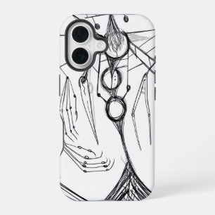 Donkere Anime Fantasy Kraai en Duivel Kunst iPhone 16 Hoesje