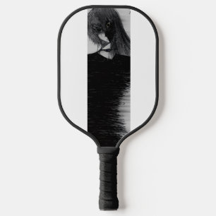 Donkere Anime Fantasy Kraai en Duivel Kunst Pickleball Paddle