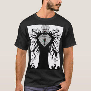 Donkere Anime Fantasy Kraai en Duivel Kunst T-shirt