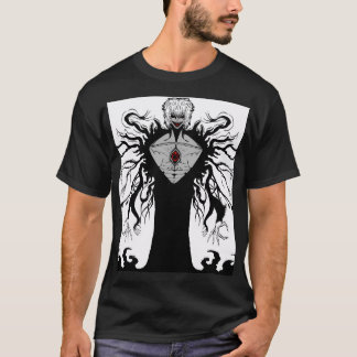 Donkere Anime Fantasy Kraai en Duivel Kunst T-shirt
