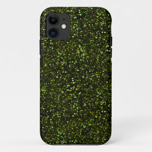 Donkere Apple Green Glitter iPhone 11 Hoesje
