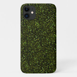 Donkere Apple Green Glitter iPhone 11 Hoesje